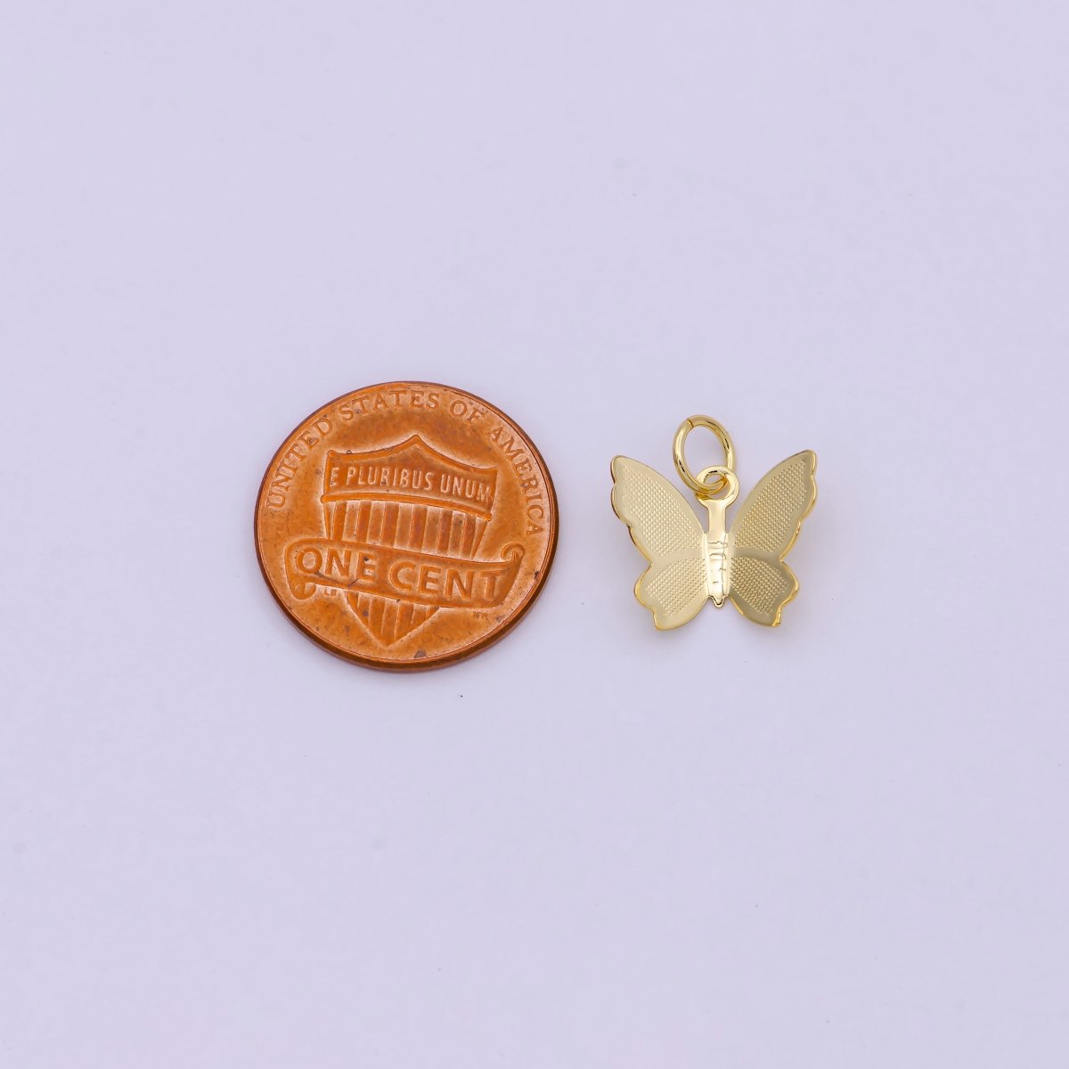 1pc Golden Small Flying Butterfly Pendant Cooper Gold Filled Jewelry Bracelet Earring Necklace Making Connector Bead Charm C-232 - DLUXCA