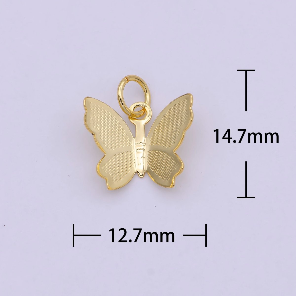1pc Golden Small Flying Butterfly Pendant Cooper Gold Filled Jewelry Bracelet Earring Necklace Making Connector Bead Charm C-232 - DLUXCA