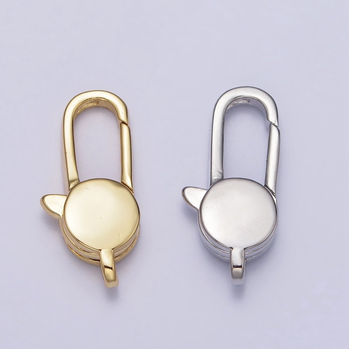 1pc Wholesale Lobster Clasp 24k Gold , Oval Lobster Claw for Jewelry Making, Size 19.3x8.9 mm Z-147 Z-148 - DLUXCA