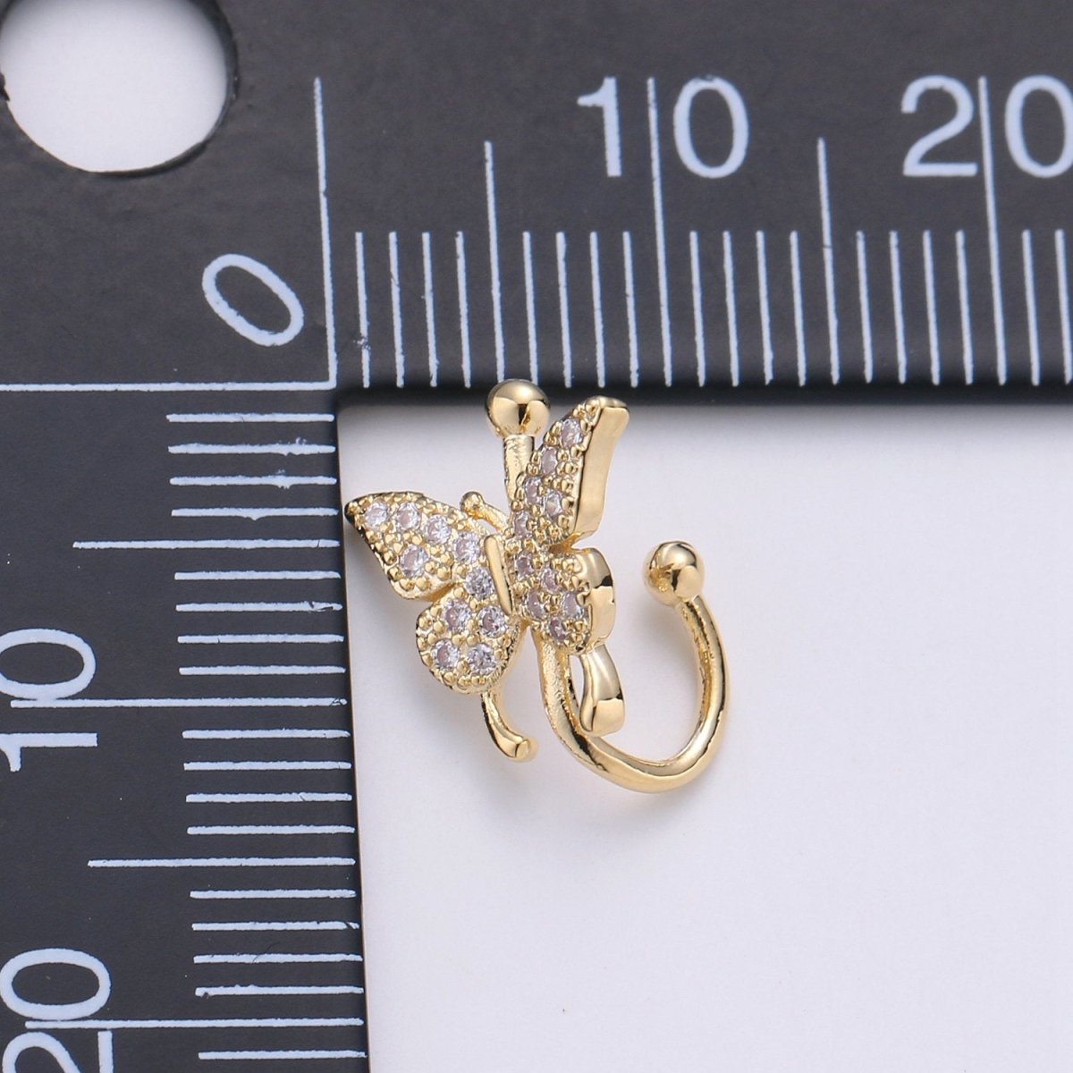 1x Butterfly Ear Cuff Ear Wraps - Butterfly Jewelry - Fake Pierced Earrings - Fake Piercing - Gifts For Teens -Teenage Girl Gift Idea, AI-117 - DLUXCA