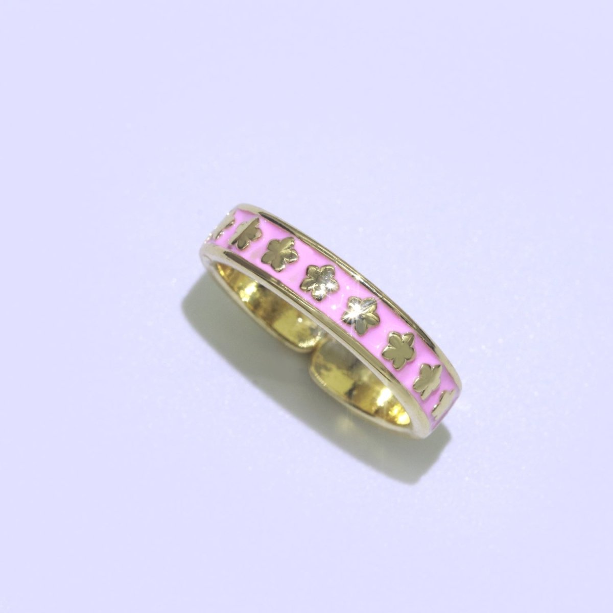 1x Dainty Colorful Enamel Ring Multicolor Enamel Band Star Ring Stacking Open Ring Adjustable Ring Yellow Teal Pink Green White Neon Ring O-387 ~ O-394 - DLUXCA