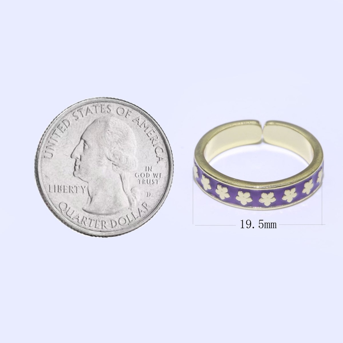 1x Dainty Colorful Enamel Ring Multicolor Enamel Band Star Ring Stacking Open Ring Adjustable Ring Yellow Teal Pink Green White Neon Ring O-387 ~ O-394 - DLUXCA