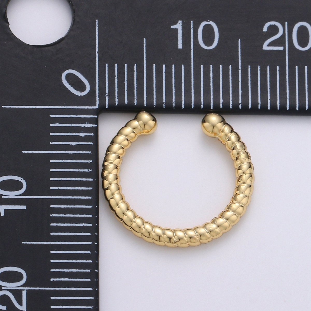 1x Gold Filled Earring Simple Ear Cuff, Twisted ear cuff, Dainty ear cuff no piercing, gold ear cuff, Minimalist earring Jewelry AI-119 - DLUXCA
