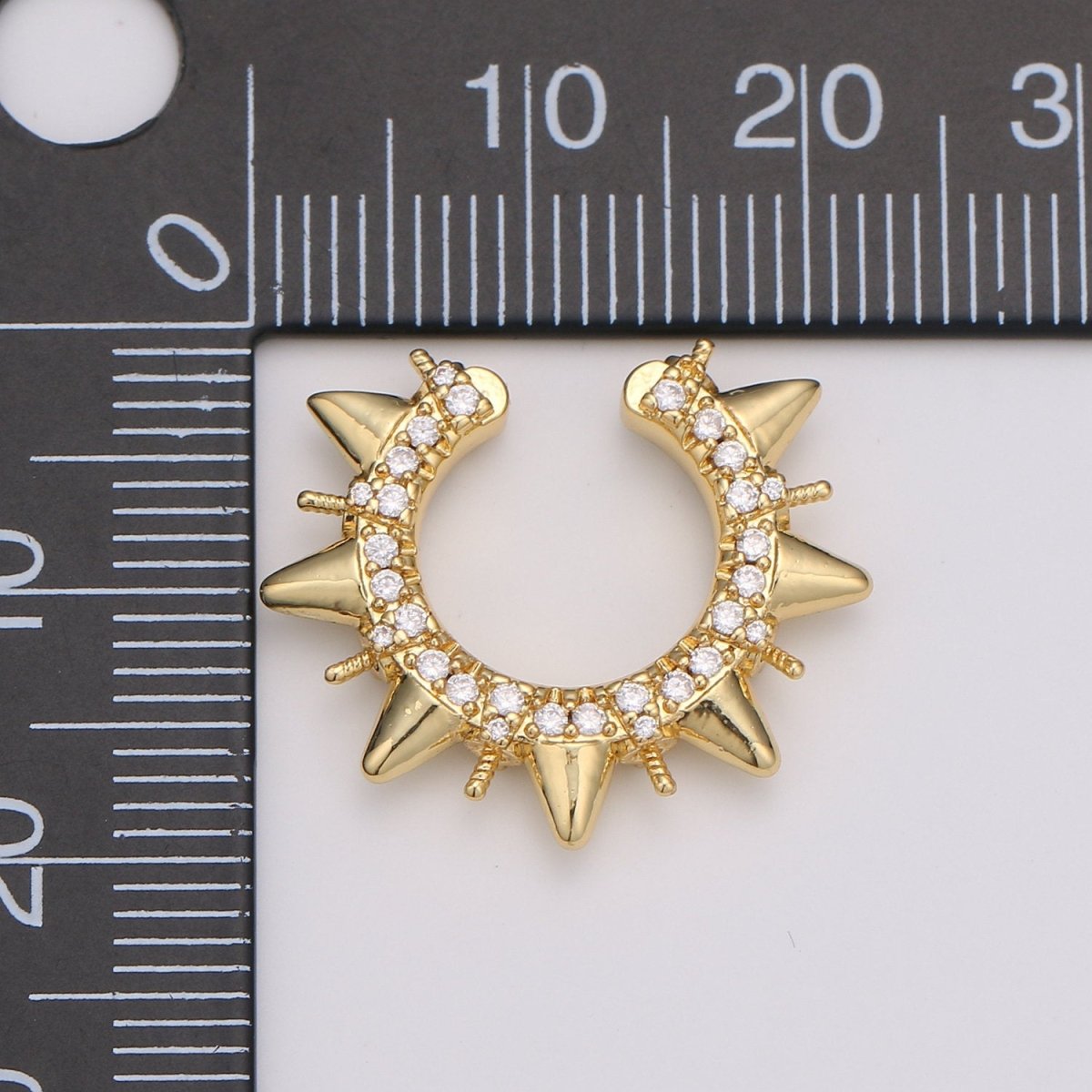 1x Spike Gold Ear Cuff-Upper Ear Earring No Piercing-Helix Ear Cuff-Cartilage Ear Cuff-Ear cuff no piercing-Ear Cuff Earring Stud AI-116 - DLUXCA