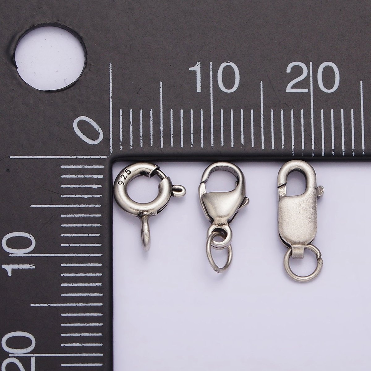 1x Sterling Silver Clasp 925 Sterling Silver Lobster Clasp End Clasp Supply for Jewelry Making Oxidized Silver Antique Looking Clasp SL-295 SL-296 SL-297 - DLUXCA