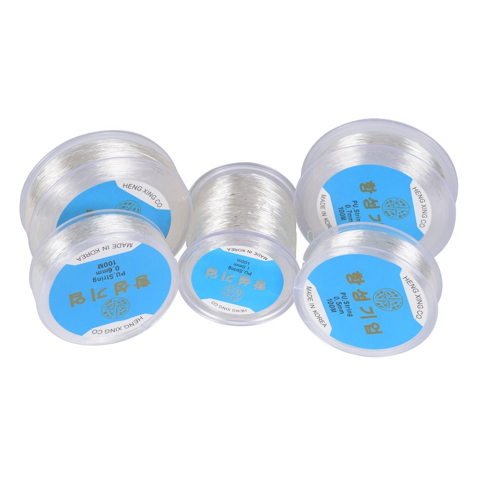 1x Transparent Stretchy String 10 meter for DIY Jewelry Making High Quality Strong Best Stretch Cord for Bead Bracelet, Necklace, Phone Strap Made in Korea - DLUXCA