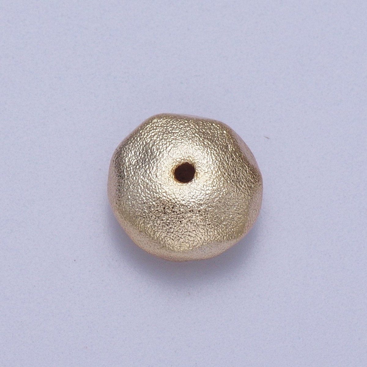 20 Pieces 6mm, 8mm Dented Round Geometric Matte Gold Bead | B-437 B-444 - DLUXCA