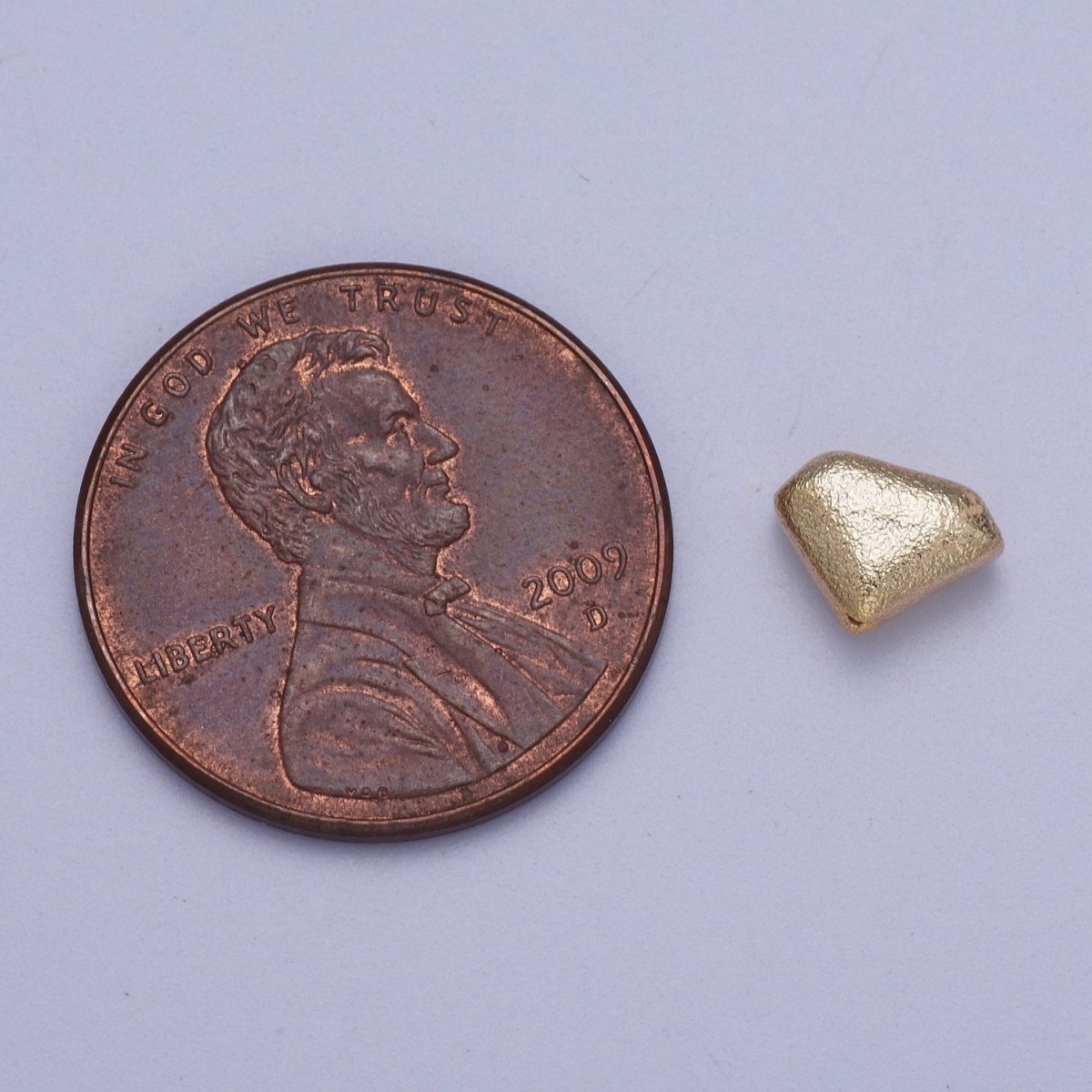 20 Pieces Diamond Shaped Matte Gold Geometric Bead | B-427 - DLUXCA