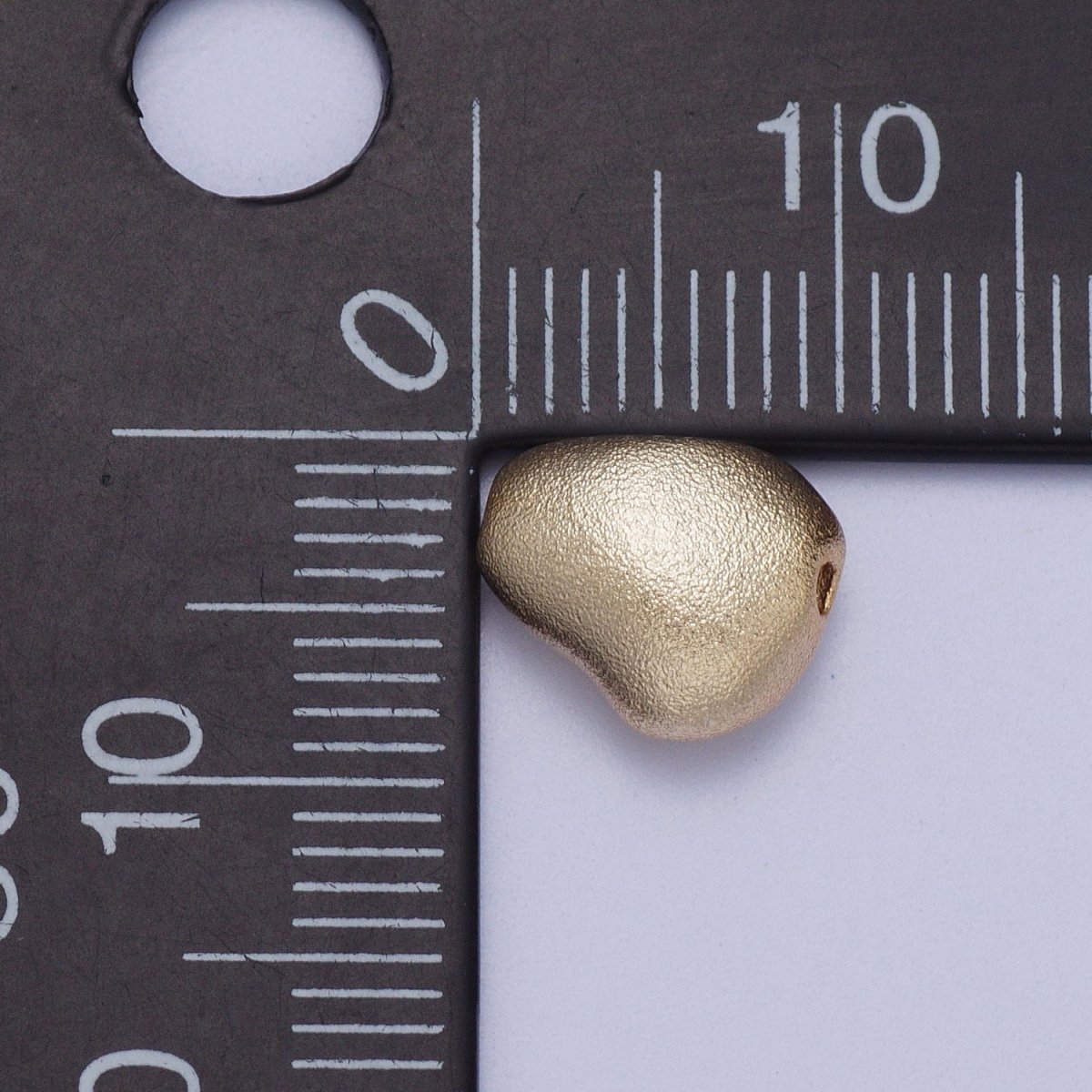 20 Pieces Geometric Bean Matte Gold Abstract Bead | B-443 - DLUXCA