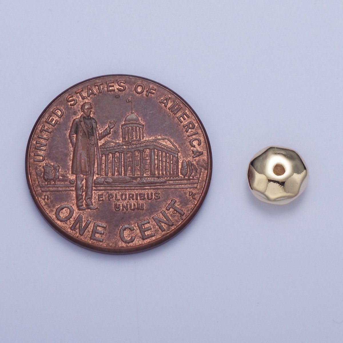 20 Pieces Pack 6mm Round Abstract Geometric Spacer Beads Jewelry Making in Gold & Silver | W-932 W-933 - DLUXCA