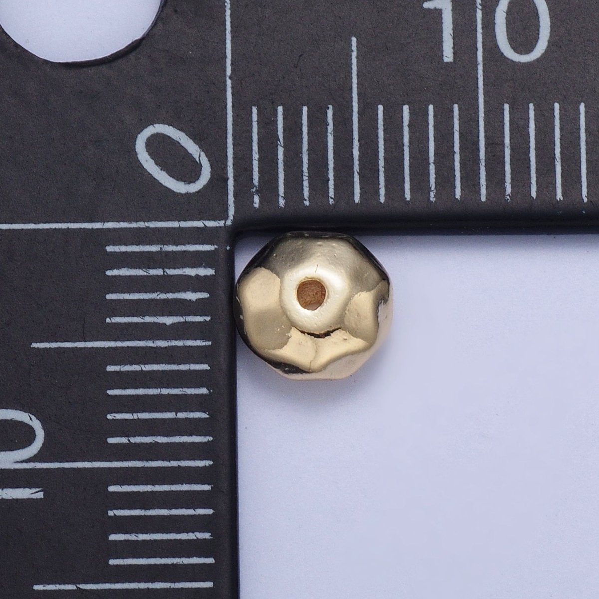 20 Pieces Pack 6mm Round Abstract Geometric Spacer Beads Jewelry Making in Gold & Silver | W-932 W-933 - DLUXCA