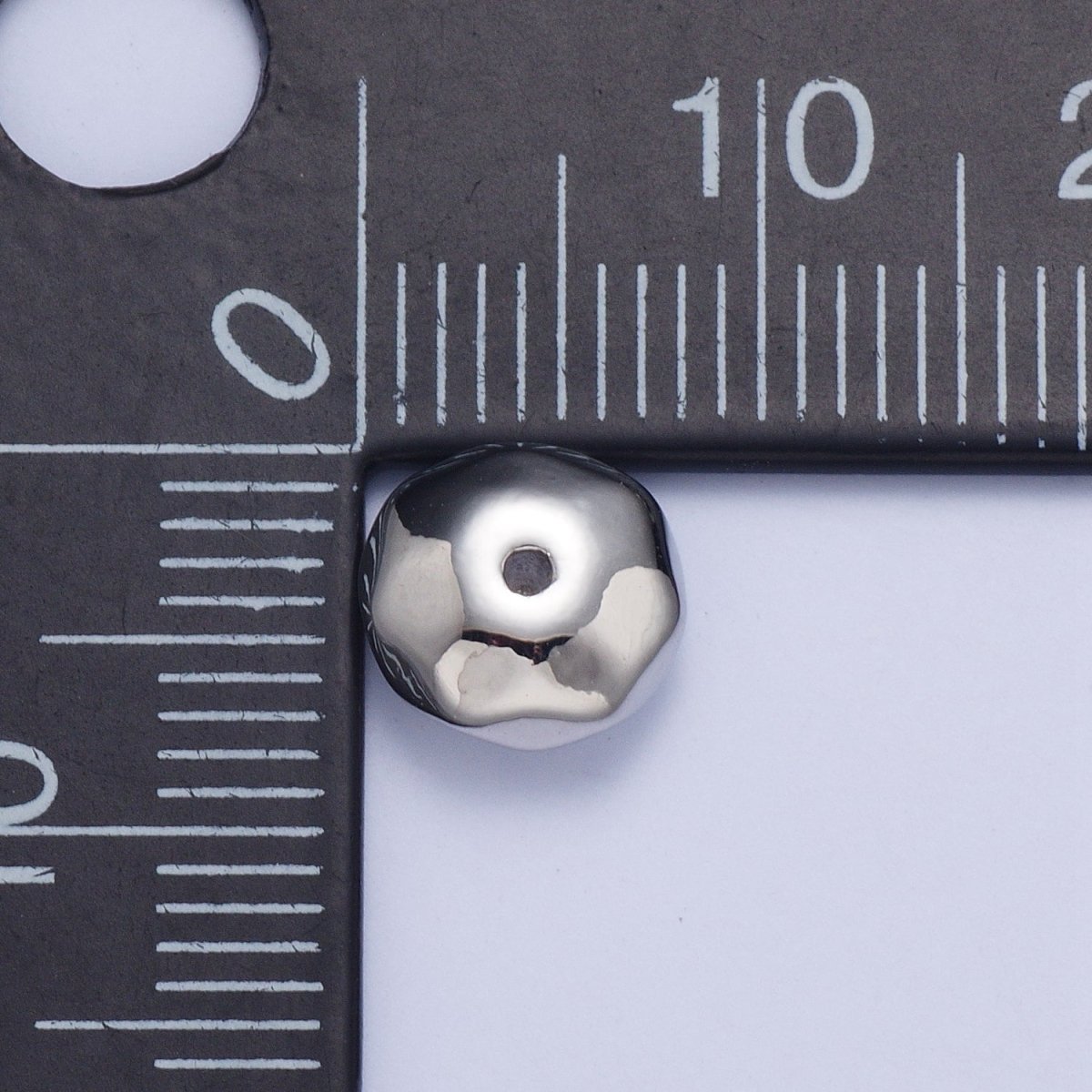 20 Pieces Pack 8mm Round Dented Geometric Spacer Bead Jewelry Making in Gold & Silver | W-930 W-931 - DLUXCA