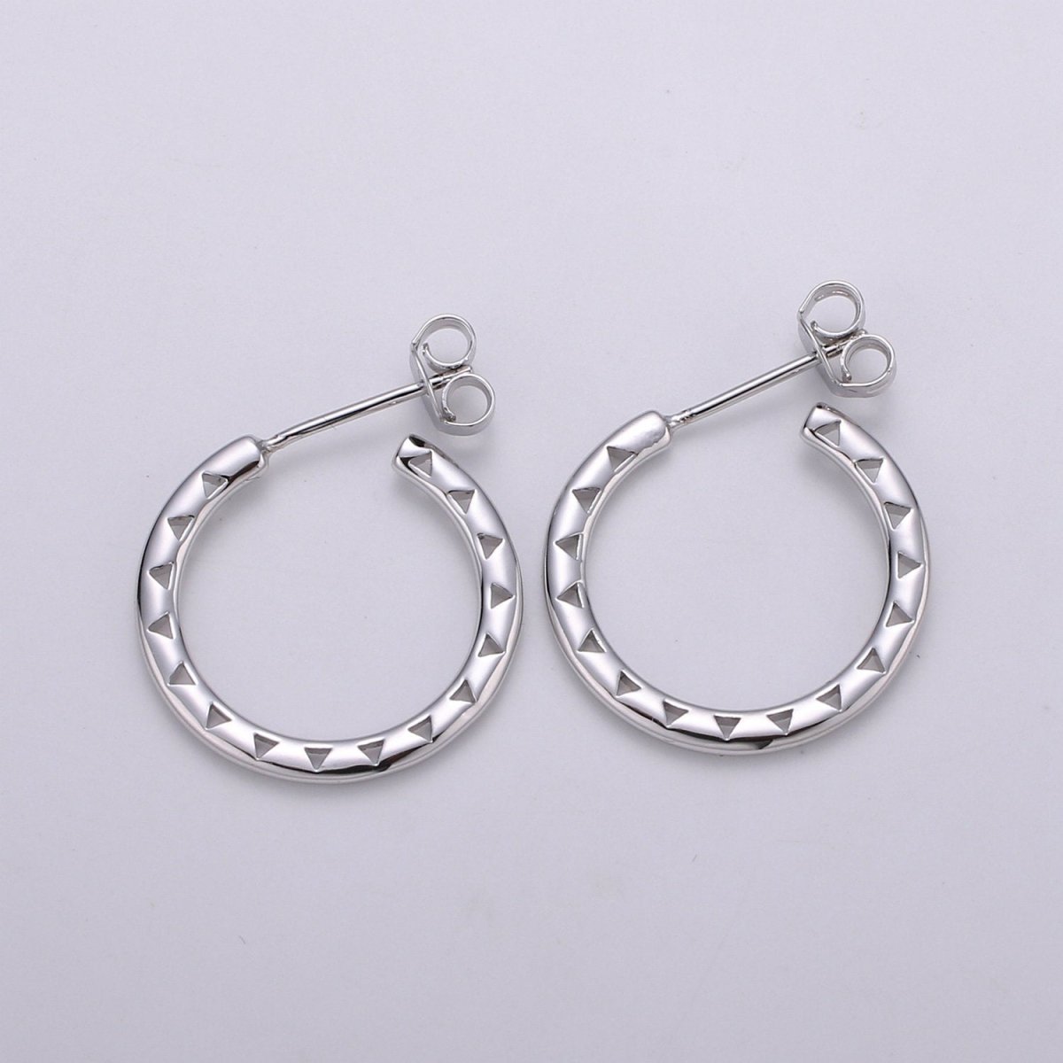 20mm Gold Hoop Earrings, Gold Vermeil Hoop Earrings, Statement Hoops, Tube Hoop Earrings, Large Hoop Earrings, Small Hoop Earrings for Gift Q-326 Q-327 - DLUXCA