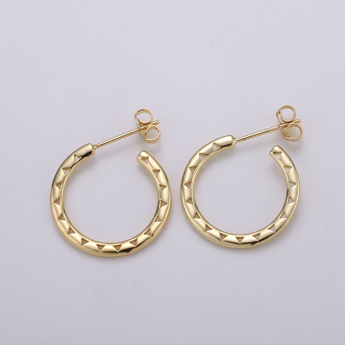 20mm Gold Hoop Earrings, Gold Vermeil Hoop Earrings, Statement Hoops, Tube Hoop Earrings, Large Hoop Earrings, Small Hoop Earrings for Gift Q-326 Q-327 - DLUXCA
