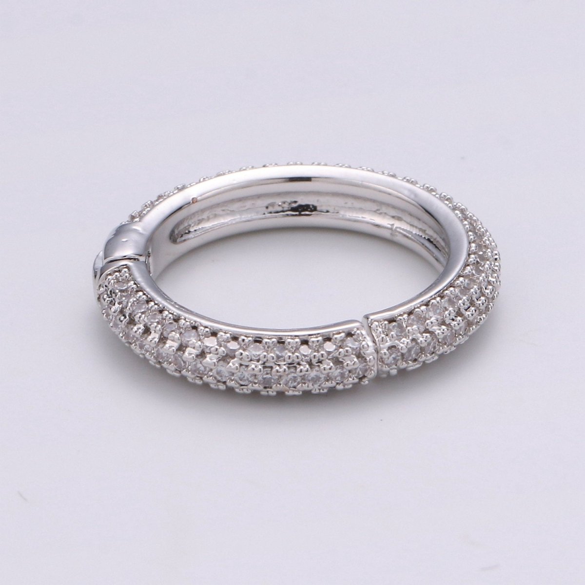 20mm Gold Micro Pave Spring Buckle Metal Snap Clasp Spring gate ring, Trigger Round Ring, Push Snap Hook for Jewelry Fashion Supply K-904 - K-907 - DLUXCA