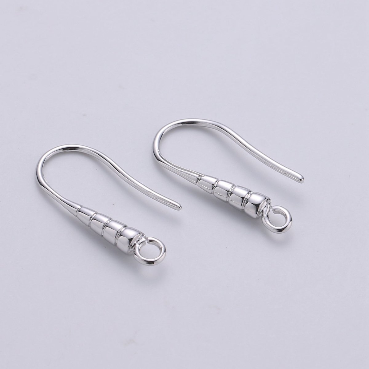 20mm Line Textured French Hook Earrings Open Loop Supply in Gold, Silver, Rose Gold K-687 - K-689 - DLUXCA