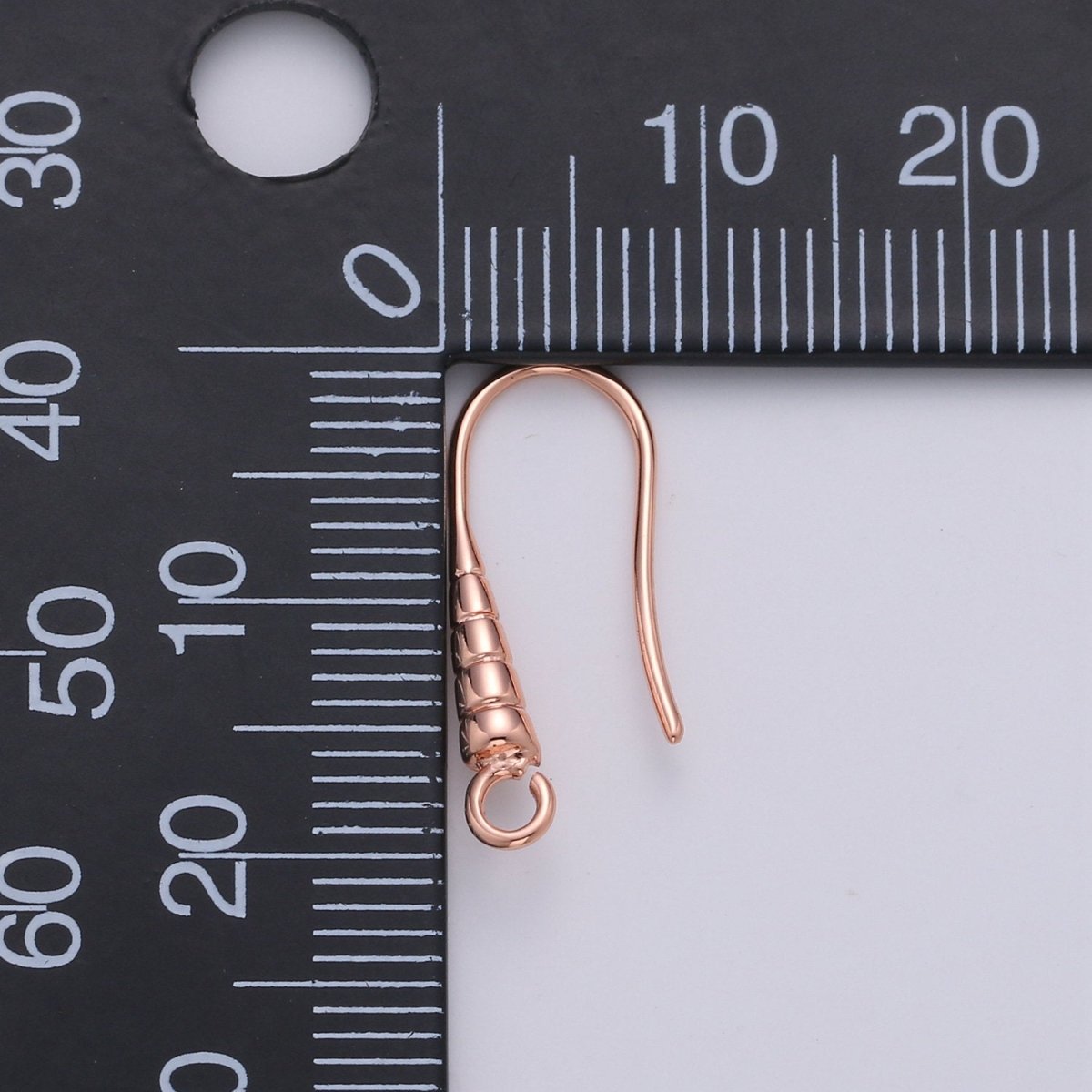 20mm Line Textured French Hook Earrings Open Loop Supply in Gold, Silver, Rose Gold K-687 - K-689 - DLUXCA