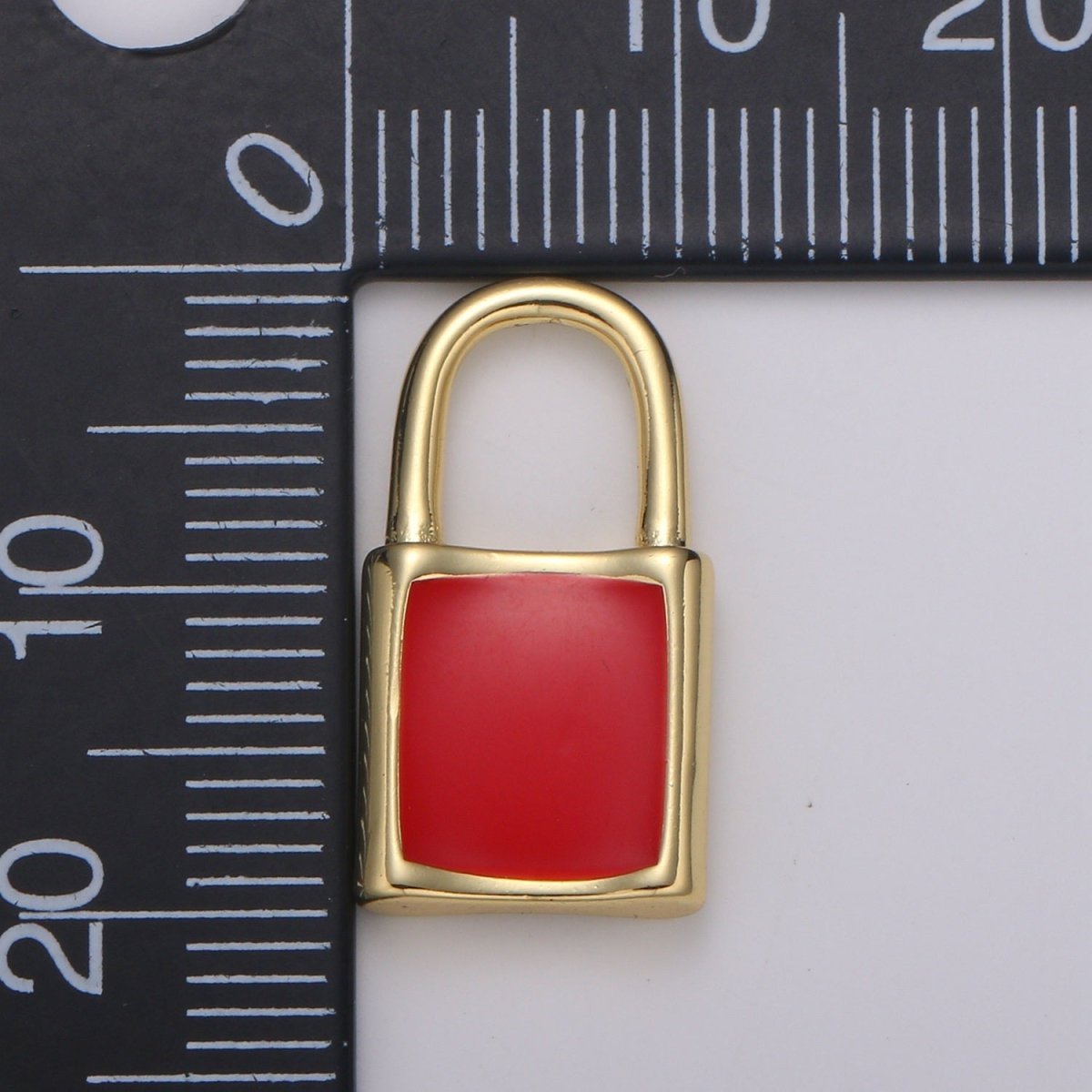 20x10.5mm 14K Gold Filled Padlock Pendants , Enamel Padlock Pendants , Padlock Necklace Charm, DIY Jewelry Supply Bracelet Necklace Findings K-089 - K-091 - DLUXCA