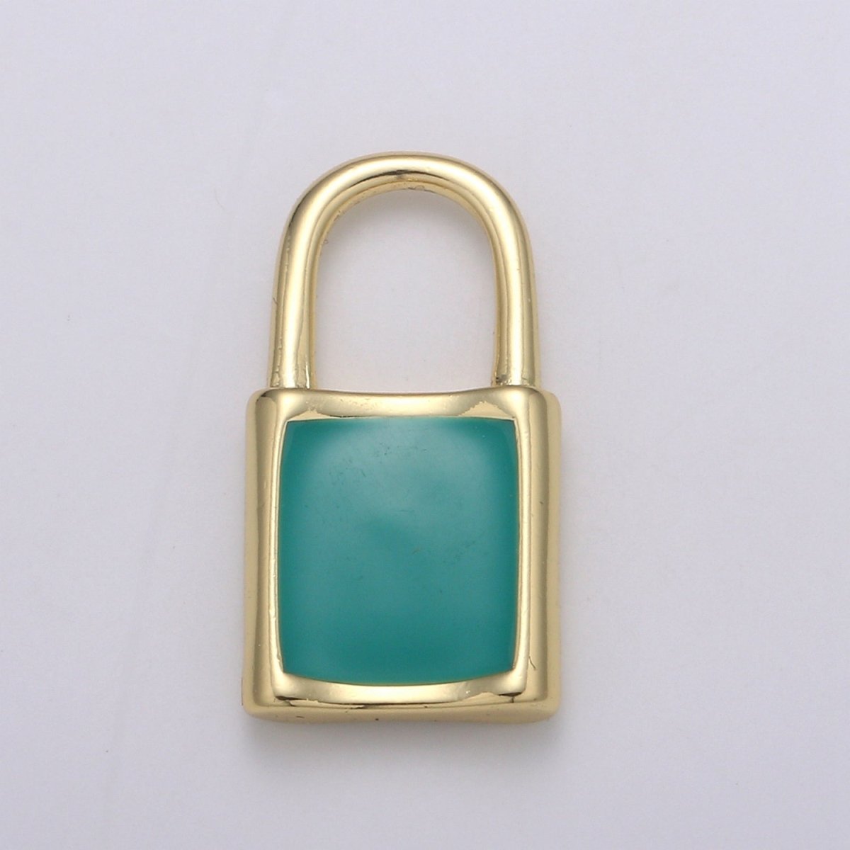 20x10.5mm 14K Gold Filled Padlock Pendants , Enamel Padlock Pendants , Padlock Necklace Charm, DIY Jewelry Supply Bracelet Necklace Findings K-089 - K-091 - DLUXCA