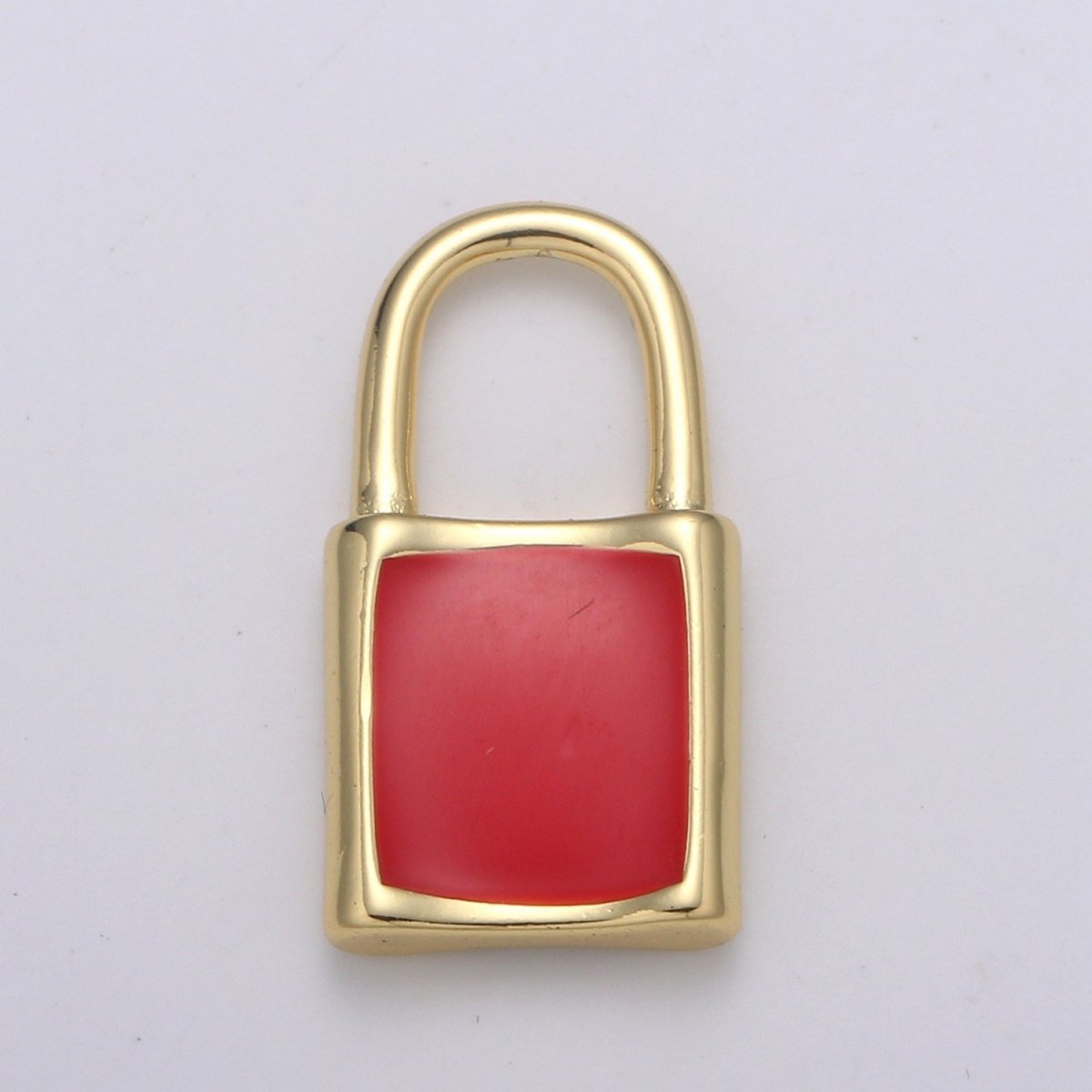 20x10.5mm 14K Gold Filled Padlock Pendants , Enamel Padlock Pendants , Padlock Necklace Charm, DIY Jewelry Supply Bracelet Necklace Findings K-089 - K-091 - DLUXCA