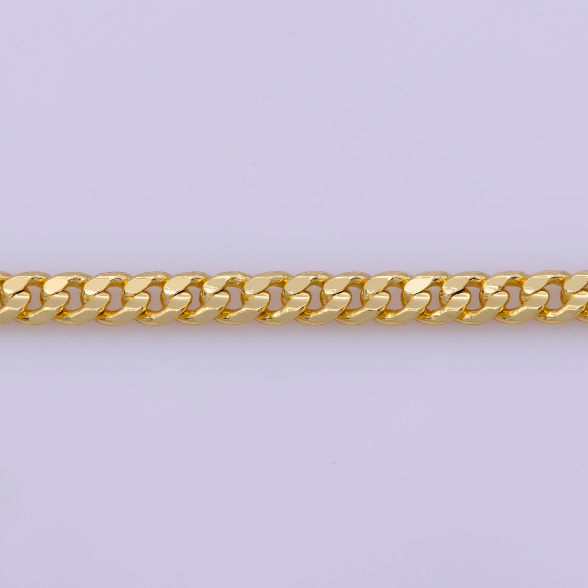 2.2mm Yellow Gold Cuban Link Chain Necklace - Miami Cuban Curb Links Men Women Chain Necklace | WA-382 Clearance Pricing - DLUXCA