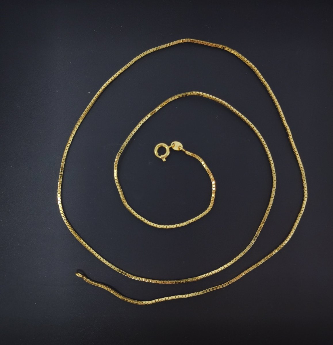 23.6'' ready to wear 24k Gold Filled Square Box Chain Necklace, Layering Dainty Box Chain For Jewelry Making with Pendant Charm Supplies | CN-594 Clearance Pricing - DLUXCA