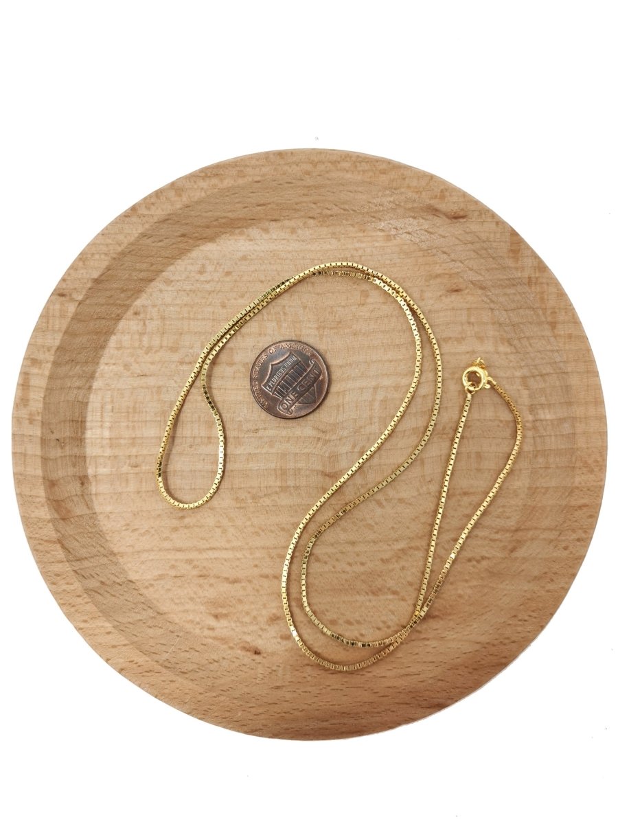 23.6'' ready to wear 24k Gold Filled Square Box Chain Necklace, Layering Dainty Box Chain For Jewelry Making with Pendant Charm Supplies | CN-594 Clearance Pricing - DLUXCA