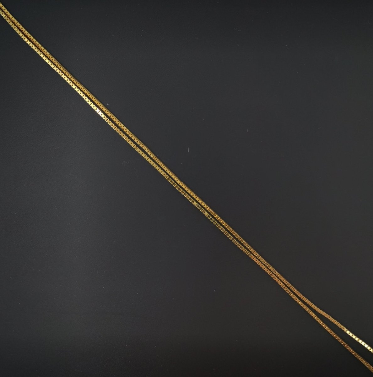 23.6'' ready to wear 24k Gold Filled Square Box Chain Necklace, Layering Dainty Box Chain For Jewelry Making with Pendant Charm Supplies | CN-594 Clearance Pricing - DLUXCA