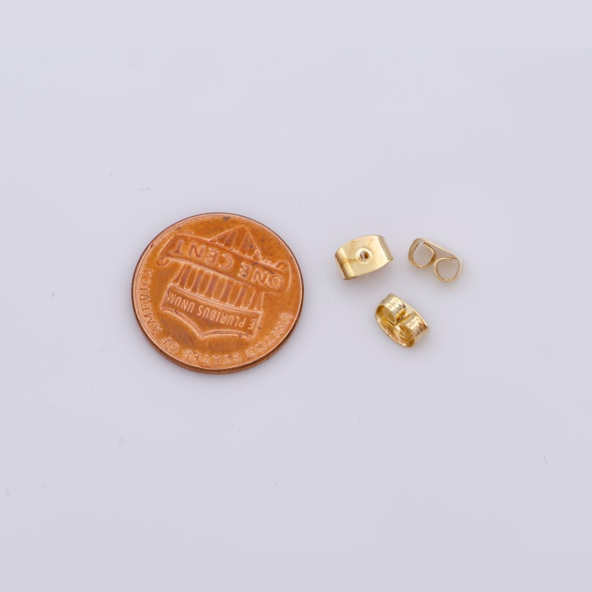 24 Pcs 18k Shiny Gold Earring Backs, Earring Stoppers, Butterfly Earring Backs, Clutch Earring Backs, Jewelry Findings K-920 - DLUXCA