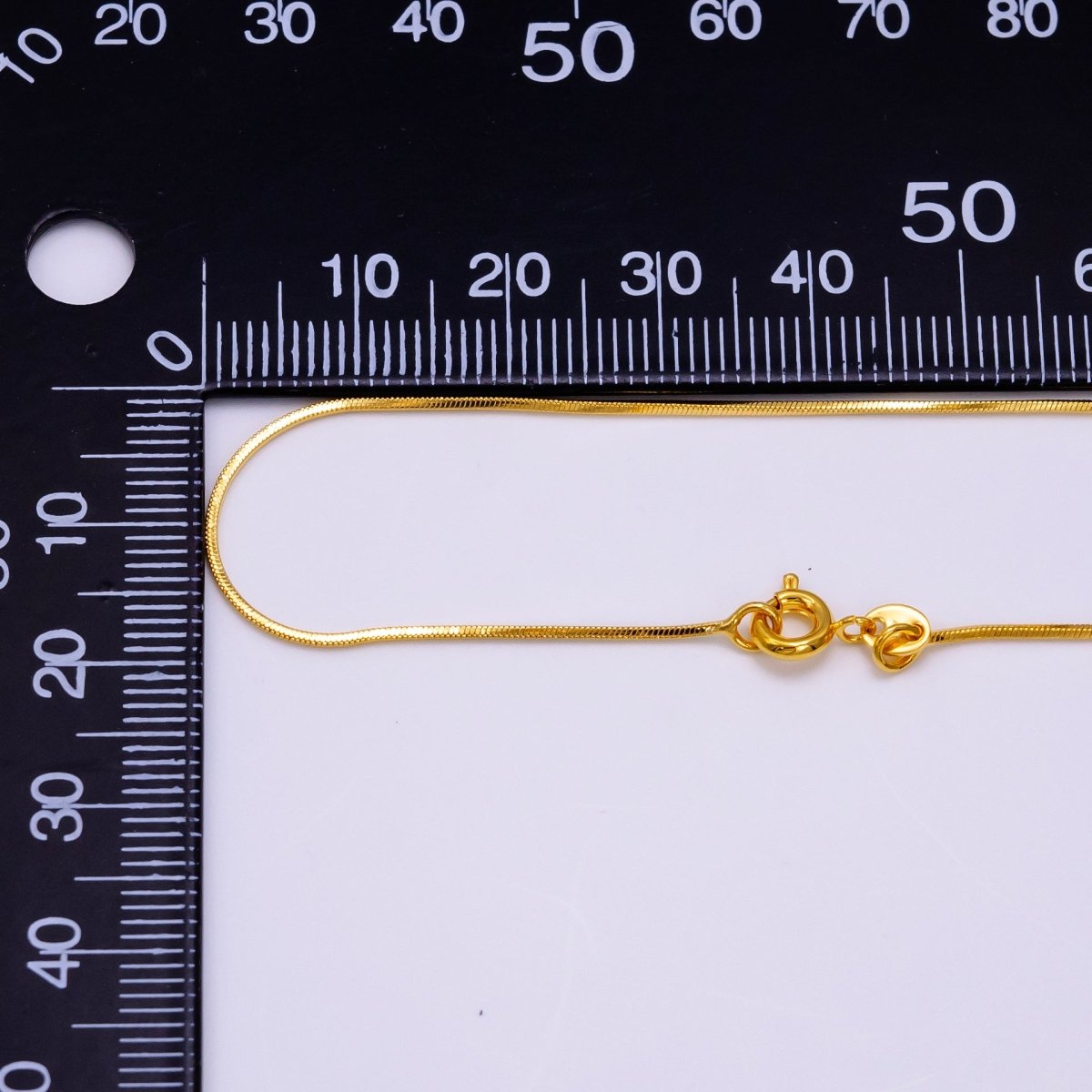 24K Gold Filled 0.7mm Snake Chain 18 Inch Necklace | WA-2463 - DLUXCA