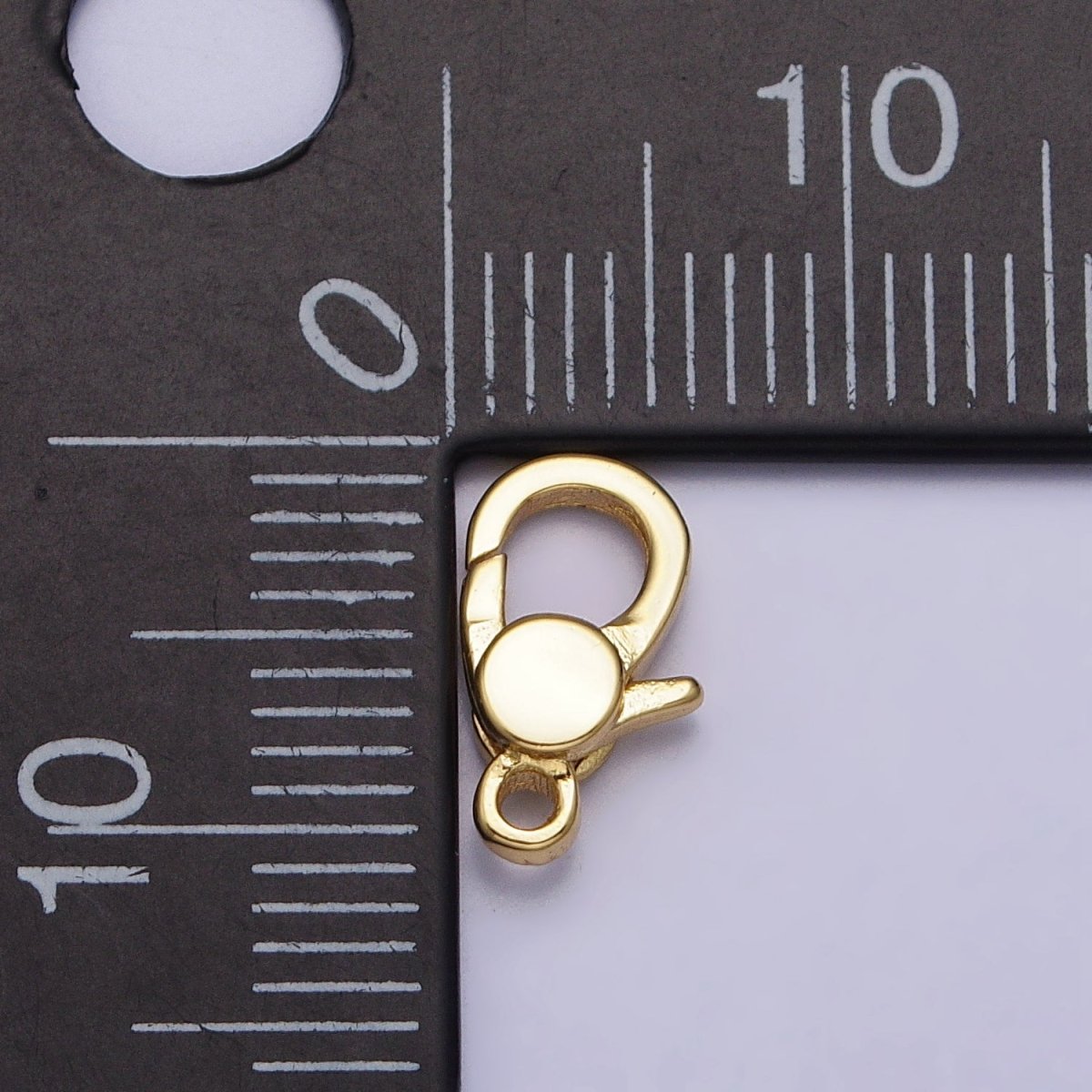 24K Gold Filled 10.8mm Oval Lobster Clasps Closure Supply in Gold & Silver | Z-141 Z-142 - DLUXCA
