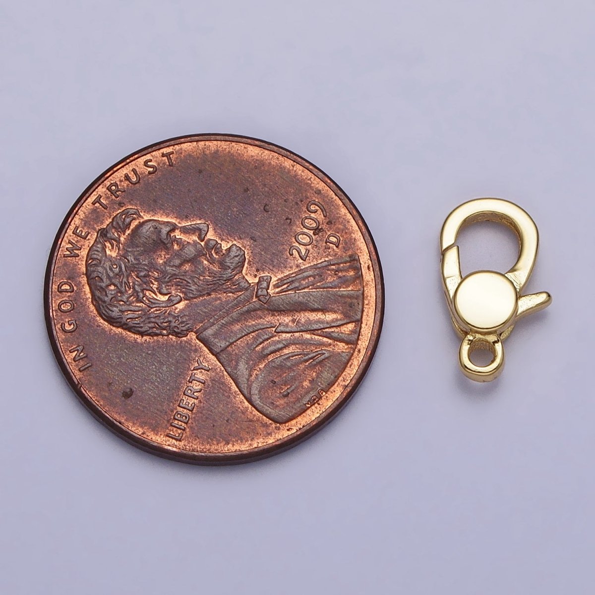 24K Gold Filled 10.8mm Oval Lobster Clasps Closure Supply in Gold & Silver | Z-141 Z-142 - DLUXCA