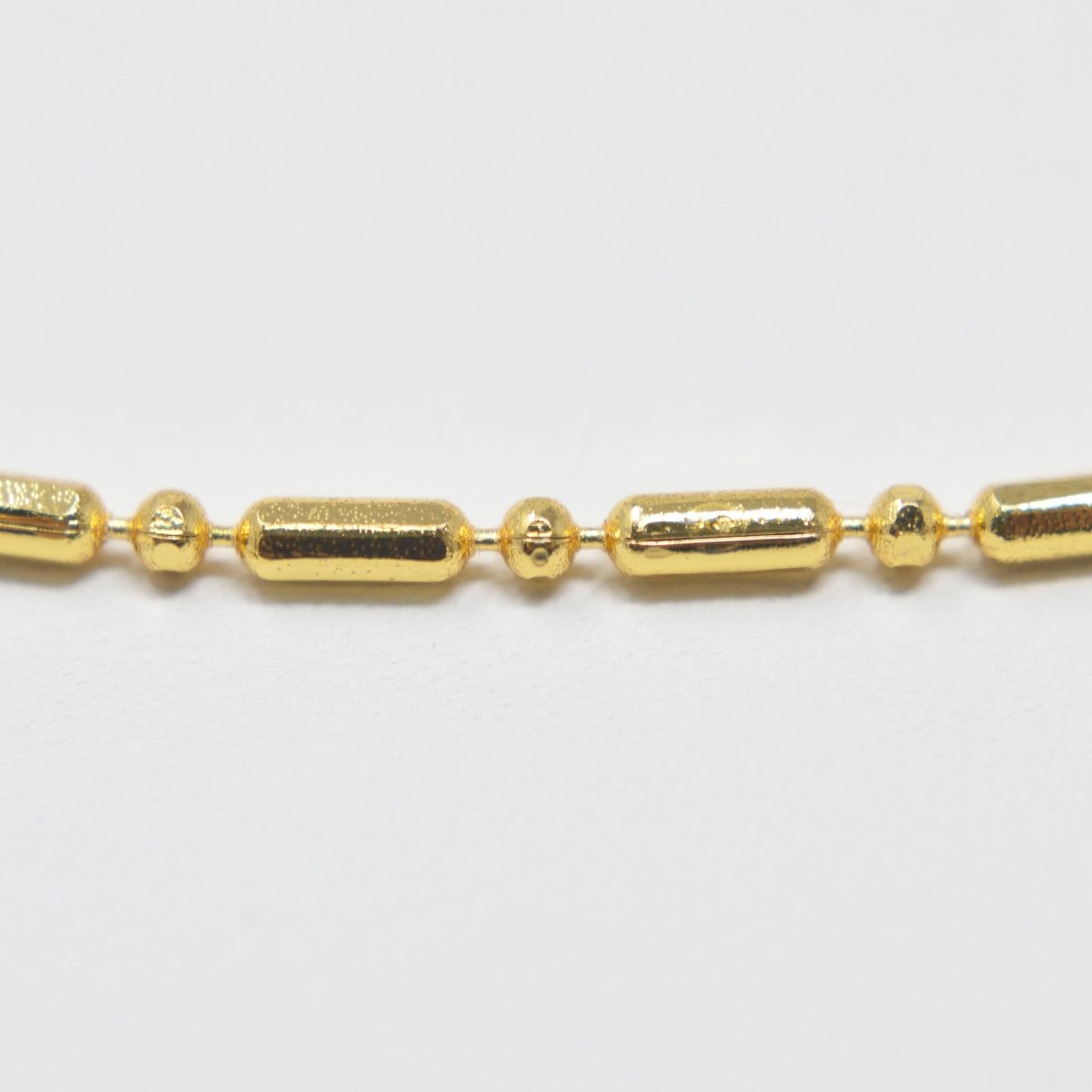 24K Gold Filled 1.2mm Tube Bar Chain, Bead Necklace 16 Inches + 2 Inches Chain Extender, Gold Cylinder Tube Bar Necklace Jewelry Making | CN-982 Clearance Pricing - DLUXCA