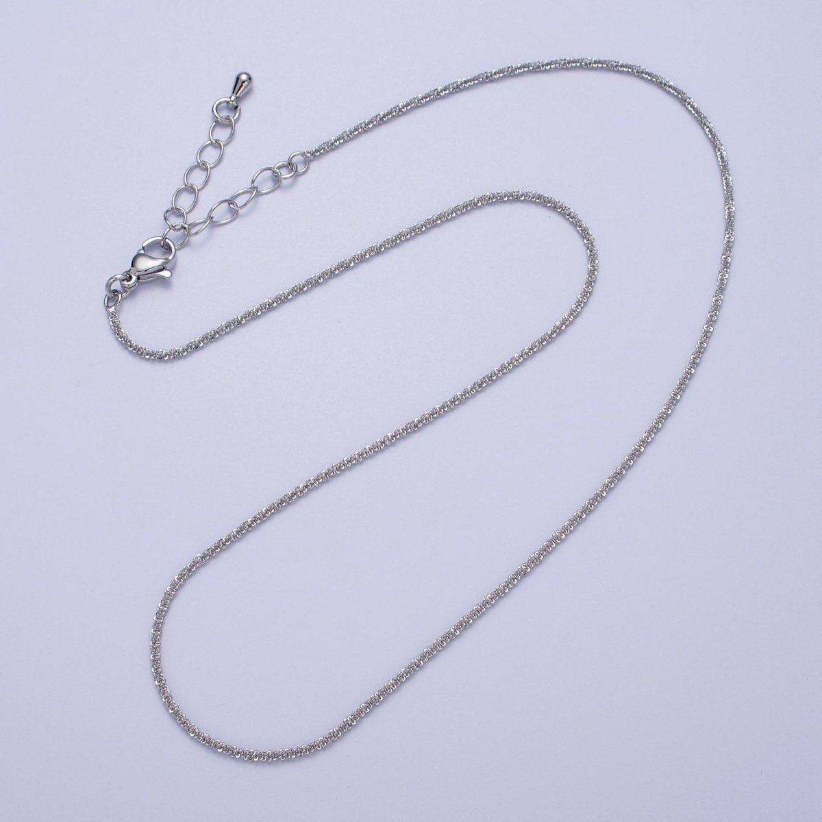 24K Gold Filled 1.5mm Byzantine Twist 17.5 Inch Gold, Silver Chain | WA-1257 WA-1295 Clearance Pricing - DLUXCA