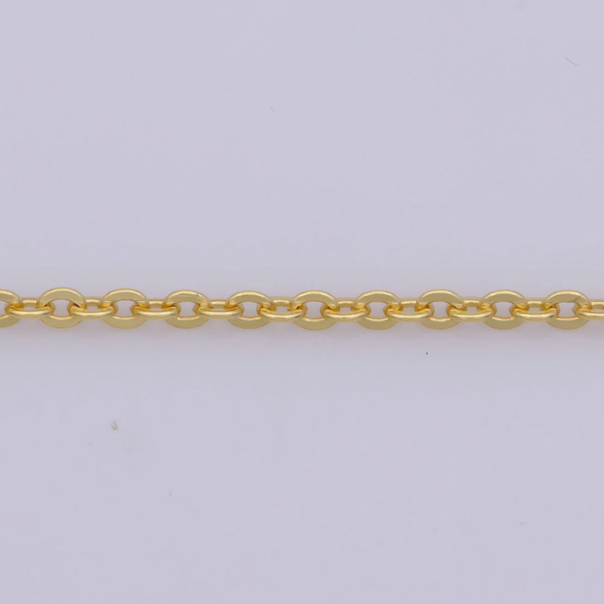 24K Gold Filled 1.5mm Dainty Cable Rolo 16 Inch, 18 Inch Chain Necklace | WA-277 WA-276 - DLUXCA