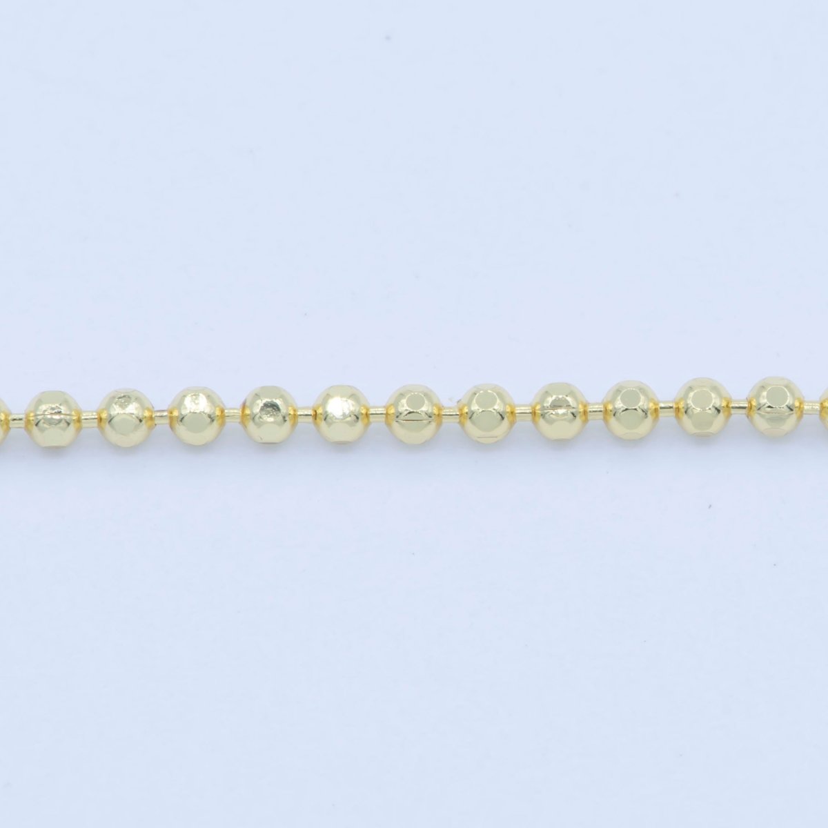 24K Gold Filled 1.5mm Round Beaded Chain 18 Inch Layering Necklace | WA-234 - DLUXCA