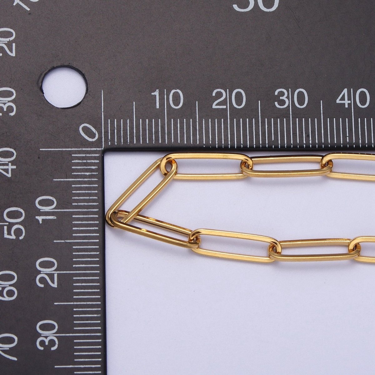 24K Gold Filled 15mm x 4.5mm Paperclip Link Gold, Silver Minimalist Unfinished Chain | ROLL-923 ROLL-924 Clearance Pricing - DLUXCA