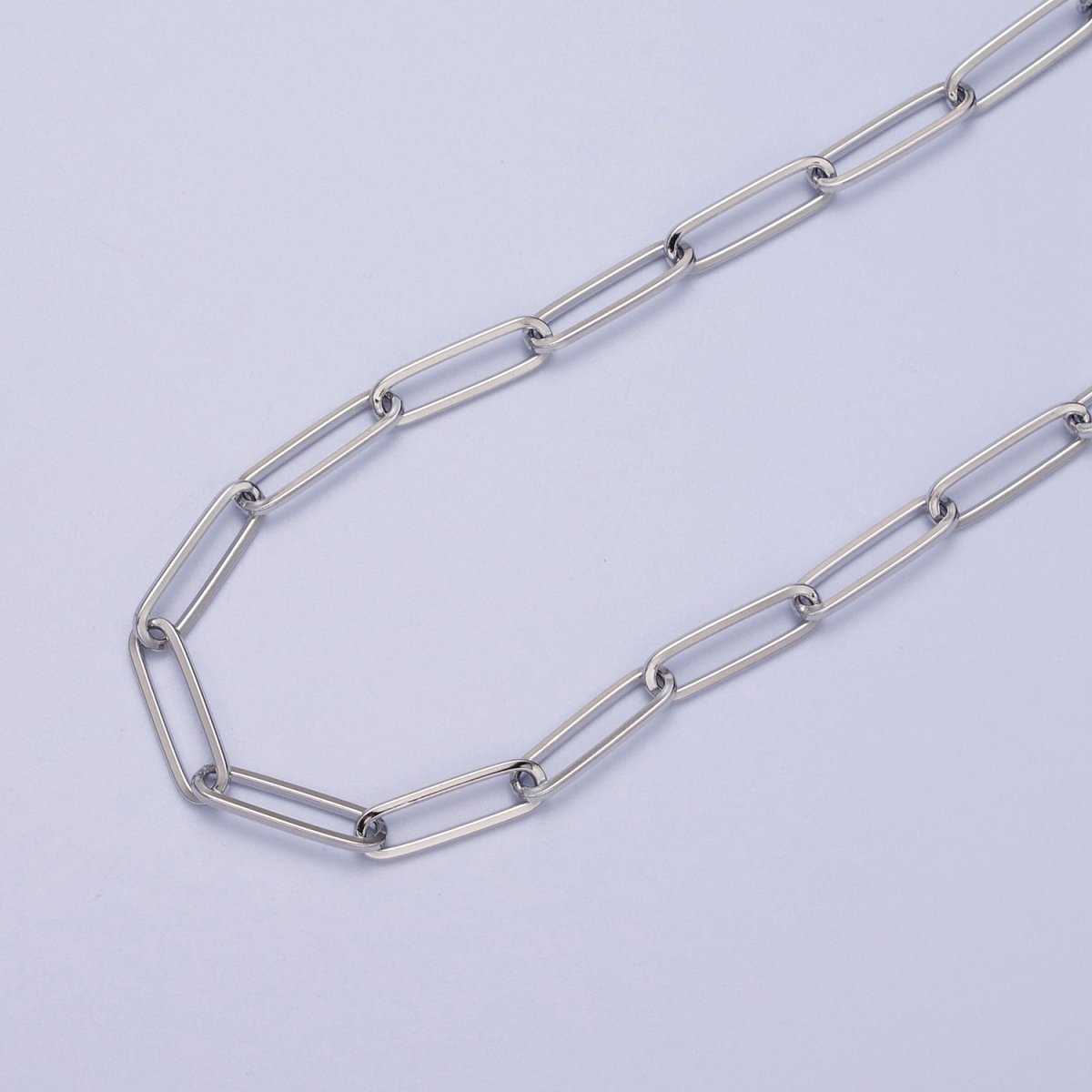 24K Gold Filled 15mm x 4.5mm Paperclip Link Gold, Silver Minimalist Unfinished Chain | ROLL-923 ROLL-924 Clearance Pricing - DLUXCA