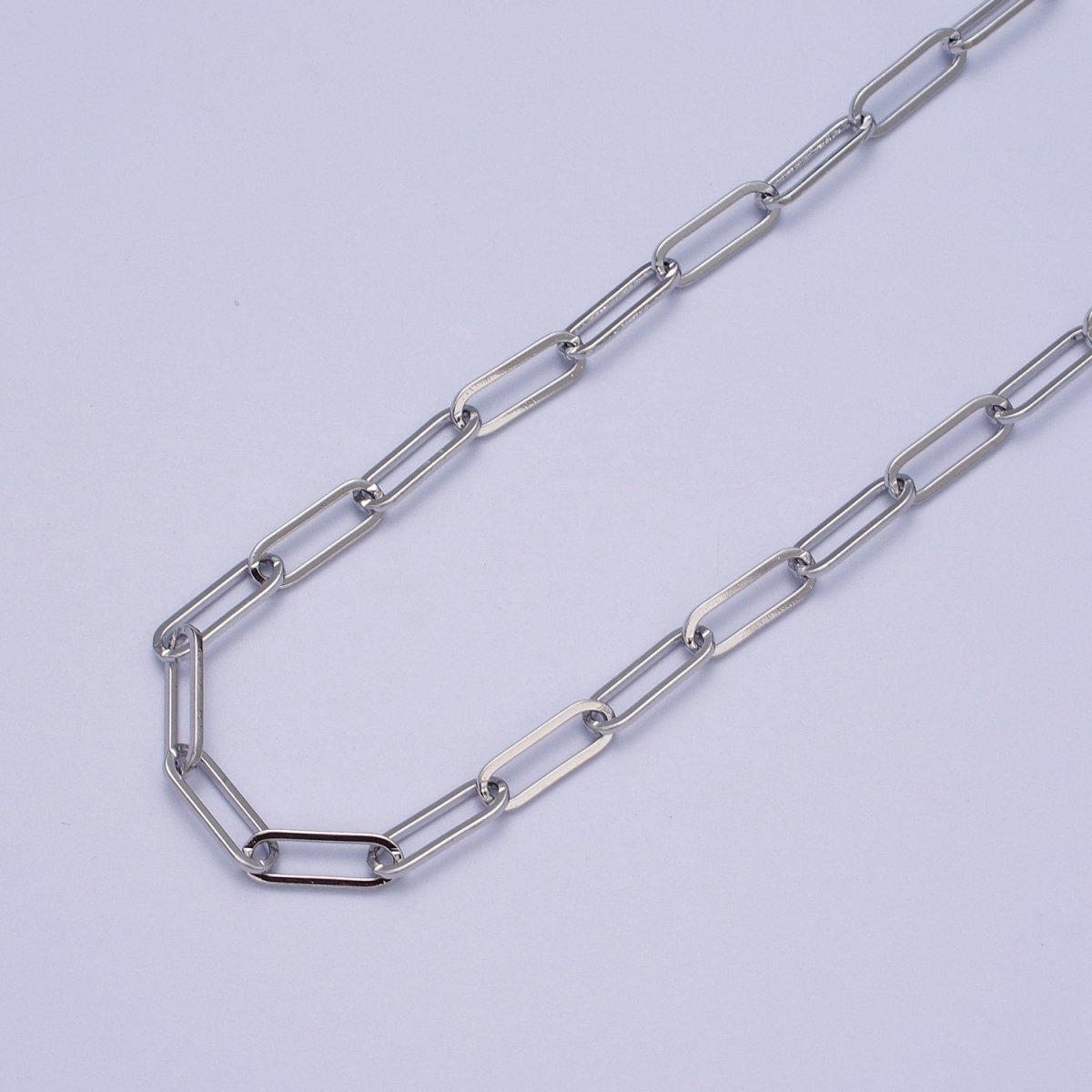 24K Gold Filled 15mm x 5mm Gold, Silver Paper Clip Unfinished Chain | ROLL-988, ROLL-989 Clearance Pricing - DLUXCA