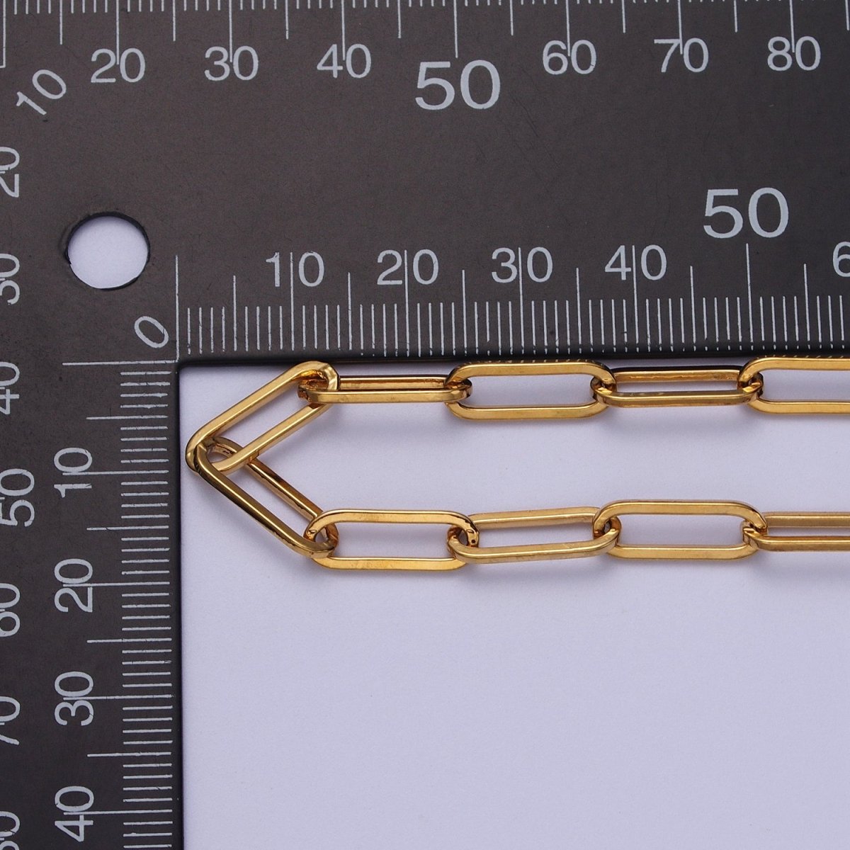 24K Gold Filled 15mm x 5mm Gold, Silver Paper Clip Unfinished Chain | ROLL-988, ROLL-989 Clearance Pricing - DLUXCA