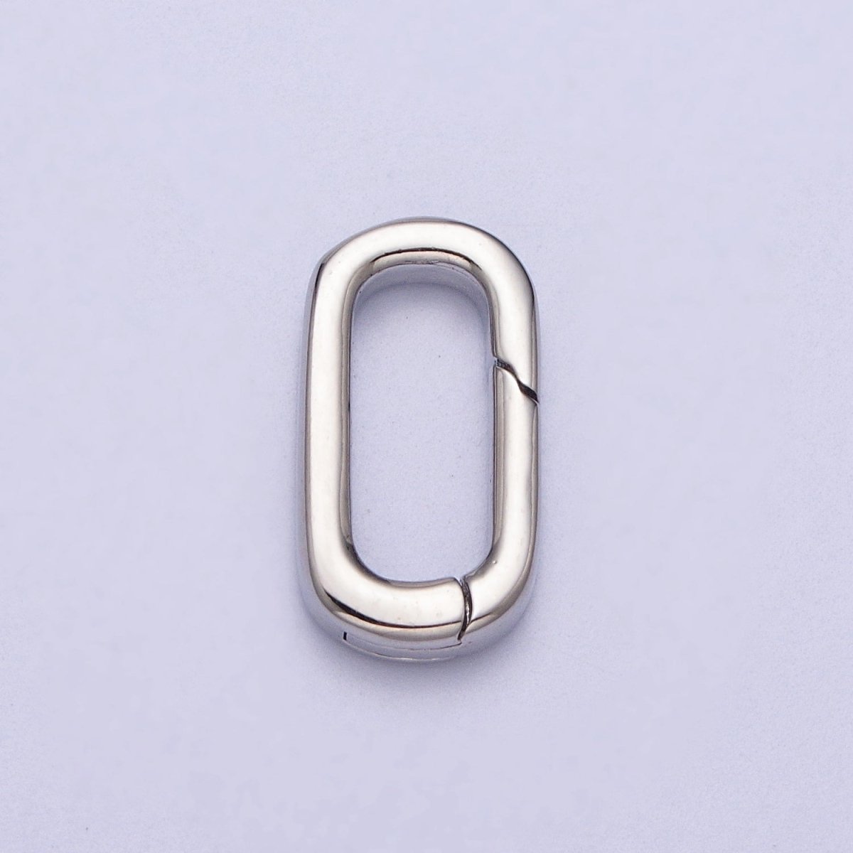 24K Gold Filled 16mm Rectangular Push Spring Gate Ring Closure in Silver & Gold | K-135 Z-408 - DLUXCA