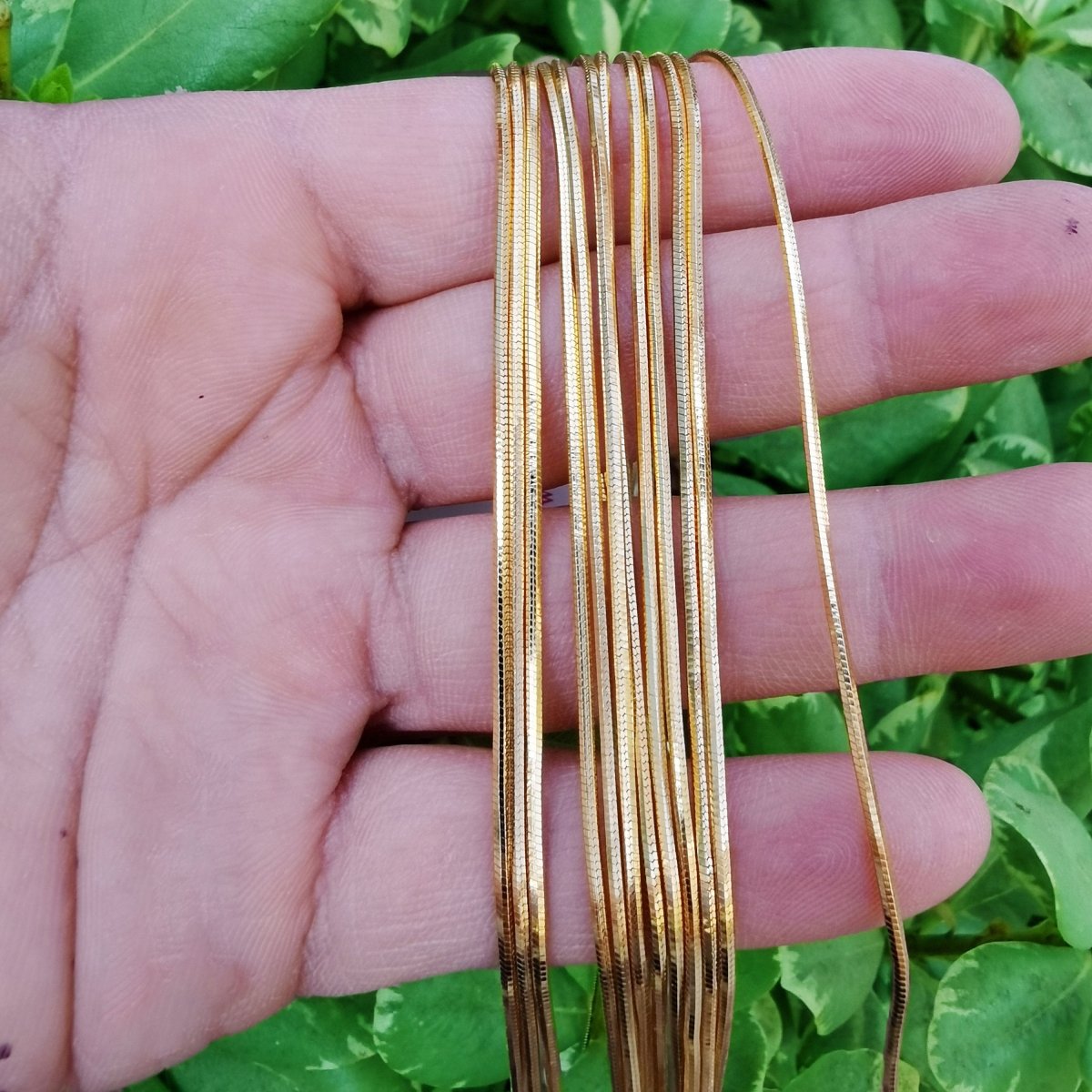 24K Gold Filled 17.8 Inches Cocoon Necklace w/ Spring Ring, 1mm In Width | CN-802 Clearance Pricing - DLUXCA