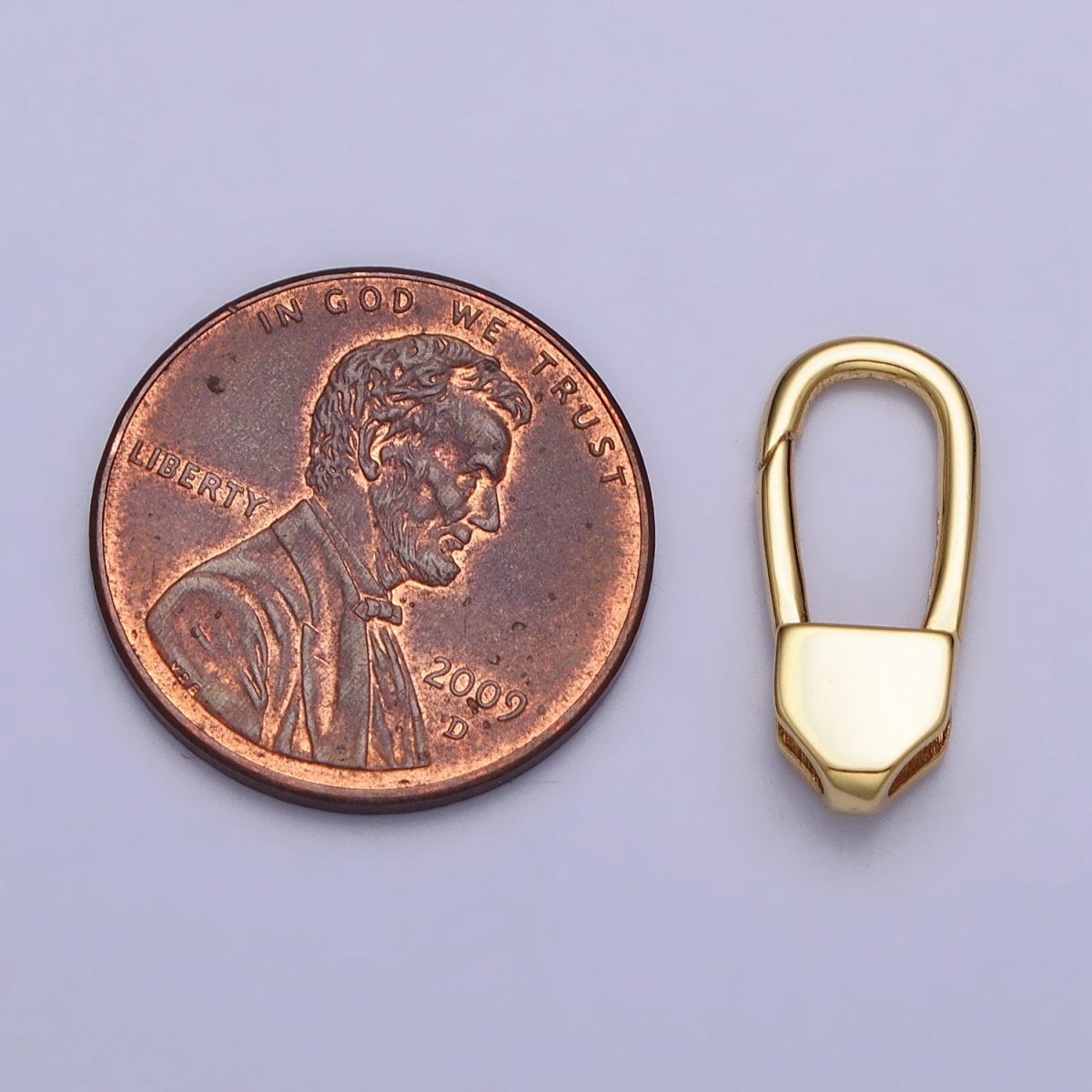 24K Gold Filled 17mm Long Oblong Triggerless Push Closure Supply in Gold & Silver | Z-115 Z-116 - DLUXCA