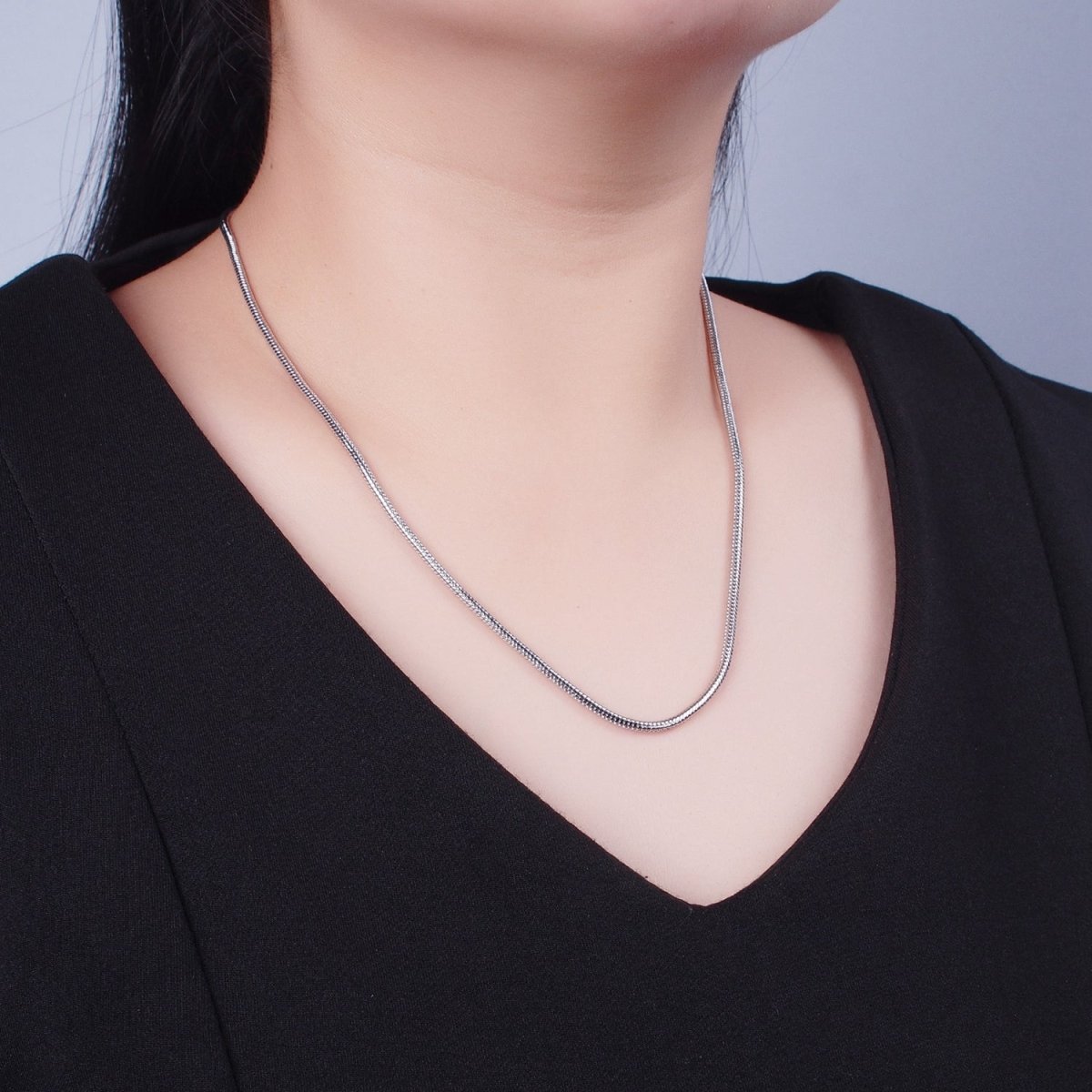 24K Gold Filled 18.5 Inch Cocoon Snake Finished Chain Necklace | WA-1010 WA-1011 Clearance Pricing - DLUXCA