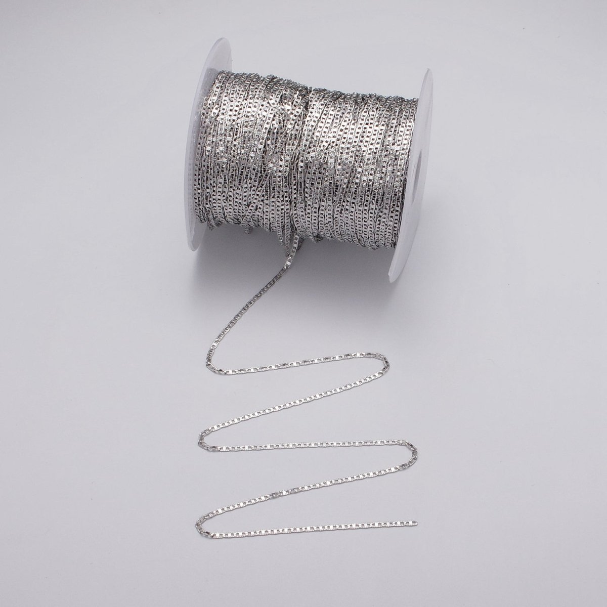 24K Gold Filled 1.8mm Textured Mariner Anchor Unfinished Chain by Yard in Gold & Silver | ROLL-1042, ROLL-1089 Clearance Pricing - DLUXCA