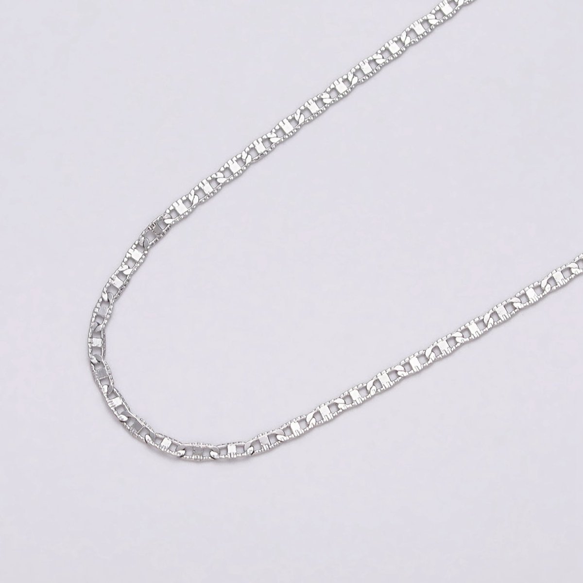 24K Gold Filled 1.8mm Textured Mariner Anchor Unfinished Chain by Yard in Gold & Silver | ROLL-1042, ROLL-1089 Clearance Pricing - DLUXCA