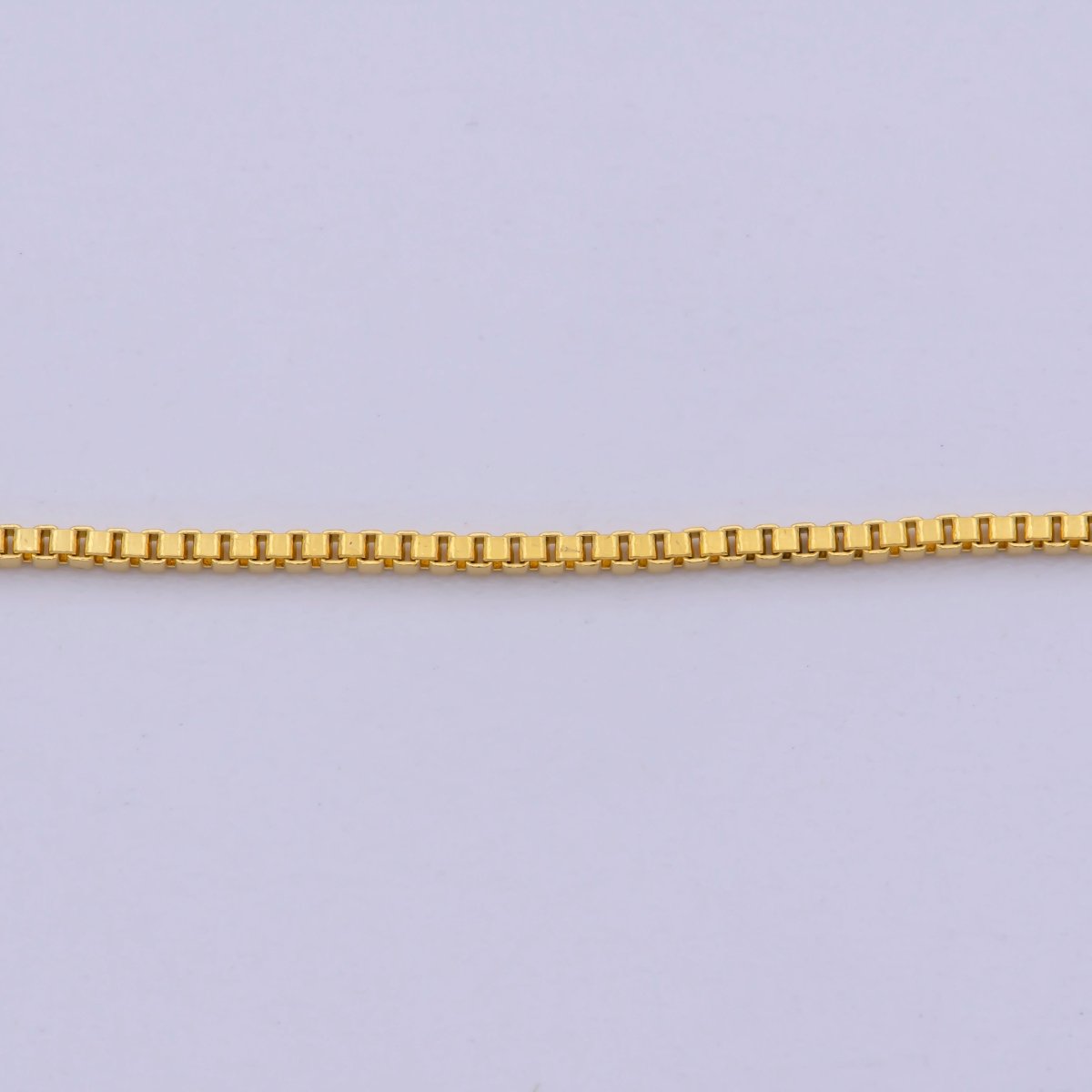 24K Gold Filled 1mm Box Layering 20 Inch Slider Chain Necklace | WA-418 Clearance Pricing - DLUXCA