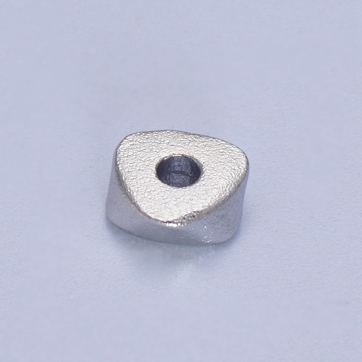 24K Gold Filled 20 Pieces 6.5mm Matte Geometric Triangle Bead Supply in Gold & Silver | K-309 K-310 - DLUXCA