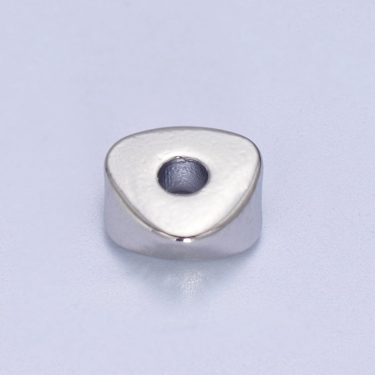 24K Gold Filled 20 Pieces 7.8mm Triangle Geometric Beads Supply in Gold & Silver | K-305 K-306 - DLUXCA