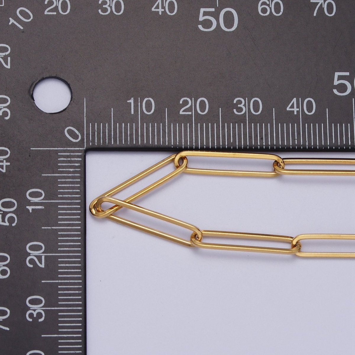 24K Gold Filled 20mm x 4.5mm Paperclip Link Gold, Silver Minimalist Unfinished Chain | ROLL-925 ROLL-926 Clearance Pricing - DLUXCA